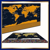 National Flag World Map Scratch Map Poster - ZJP-M018