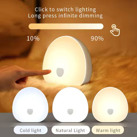 Smart Timer Sleep White Noise Machine Touchable Rechargeable LED Night Light Relaxing Audio & Sleep 