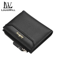 LouisWill Men Leather Short Wallets dompet lelaki beg duit lelaki kecil