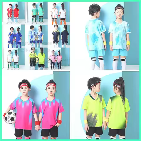 Wholesale price custom name factory sale Custom Soccer Shirt Custom Kids Soccer Jersey Set Boys Girl
