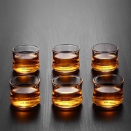 Set of 6 70ml high heat resistant glass cups, soft and delicate curved body cups (ct9)
