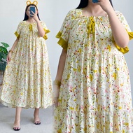 zea dress panjang motif/daster rayon busui/daster rempel susun