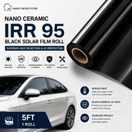 Nano Ceramic IRR 95 Black Solar Film Roll | Superior Heat Rejection & UV Protection | Car Window Tin