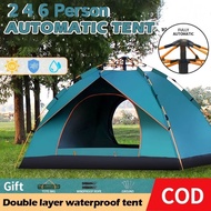 Automatic Tent For Camping 2-6 Person Waterproof Double Layer Camping Tent Outdoor Dome Family Tent