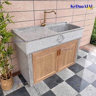 Marble Outdoor Laundry Sink With Washboard Integrated Garden Yard Stone Laundry Basin Balcony Handwa