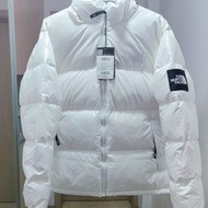 韓國預訂 the north  face 純色白刺繡logo 白鴨絨 羽絨外套