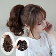 LIVING HOME Rambut Palsu Wanita Rambut Palsu Jepit Hair clip pony tail ponitail kuncir ekor kuda korea tali Lurus dan Curly  rambut wik hair clip rambut asli Wig Rambut Palsu Ikal Wanita Dengan Tali Pitta