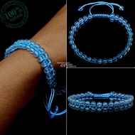 Aquamarine stone bracelet Aquamarine blue bracelet Bracelet Wanita Men's bracelet Unique bracelet