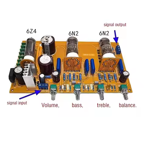 6Z4 6N2 Vacuum tube preamplifier board tone board equalization Tube preamp