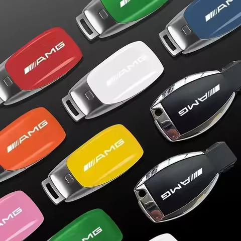 3D AMG Badge Key Cover Car Remote Key Shell Refit Sticker Auto Accessories For Mercedes-Benz AMG W21