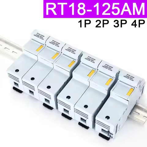 RT18-125AM 1P 2P 3P 4P 125A Rail Fuse 22 * 58 R017 Base 100A 80A 22x58mm