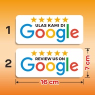 Sticker Review us on Google sticker 16 x 7 cm. 2 pcs stickers
