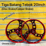 Alloy Sport Rim Tiga Batang Tebok /Sport Rim Basikal 3 Batang/Sport Rim Basikal 20inch speed bearing