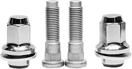 iDeretool M12x1.5 Hub Bolt Chrome Wheel Lug Stud Nut Set for 1999-2019 Jaguar S-Type X-Type F-Type X