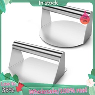2Pcs Burger Press,Hamburger Press,5.5Inch Round & Square Smash Burger Press for Hamburger Smasher To