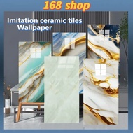 3D Marble Imitation ceramic Tiles Wallpaper 30x60cm Self Adhesive Waterproof Kitchen Bathroom