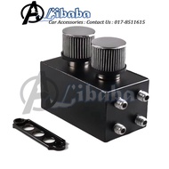 4 PORT Racing Oil Catch Can Breather Tank With AN10 Fittings