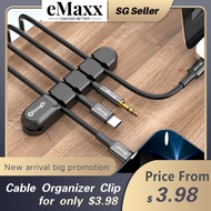 Cable Organizers Cable Clips Silicone flexible USB cable management with 3 cable slots 5 cable slots