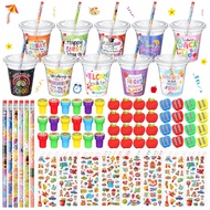 210 Pcs Back to School Stationery Gifts Welcome to School Gift Card First Day of School Stamp Pencil