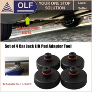 TESLA Set of 4 Car Jack Lift Pad Adapter Tool & Jack Lift Pad Car Battery or Chassis From Damage Bur