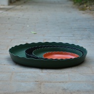 Gallon Flowerpot Tray Flowerpot Base Tray Plastic Base Deep Water Tray Round Flower Tray Flower Box 