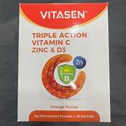 VITASEN VITAMIN C 1000MG + ZINC & D3 effervescent 30packets
