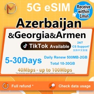 Azerbaijan Georgia Armenia eSIM 5-30 Days | Caucasus Mountains Unlimited Data | Instant Email Delive