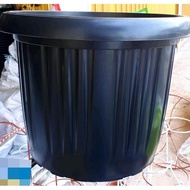 Pot Bunga Plastik Besar Jumbo Pot plastik Besar hitam polos GRACE uk
