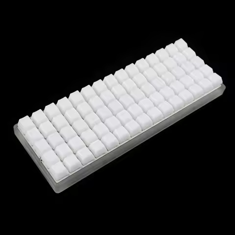 Fog Black Clear Blank Keycaps ABS Shine Through OEM Profile For Ortholinear Layout MX Keyboard XD75 