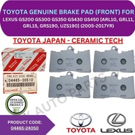 TOYOTA GENUINE DISC BRAKE PAD (FRONT) FOR LEXUS GS200 GS300 GS350 GS430 GS450 [ARL10, GRL11, GRL15, 