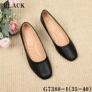G7388-1 SQUARE TOE BLACK SHOES FOR WOMEN 2 INCH Comfortable & Stylish Heeled Footwear