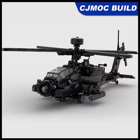 1189pcs Moc Building Bricks Plane Model AH-64E Helicopter Technology Modular Blocks Gifts Toys DIY S