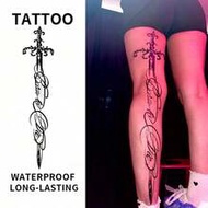 Vivid Sword Totem Temporary Tattoo, Meaning "Live To Die" - Skin-Friendly Waterproof Long-Lasting 7-