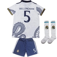 Bellingham No #5 Madrid Special Dragoon Edition Kids Soccer Jersey Shirts Football Futbol Socks Set 