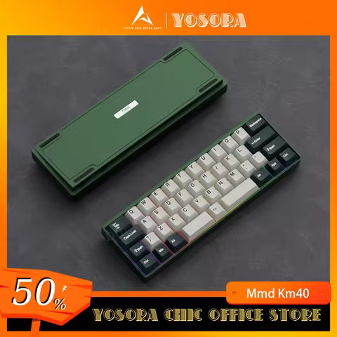 Mmd Km40 V2 Mechanical Keyboard Three-Mode Wireless 2.4G Game O-Ring Keyboard Aluminum Lump Designer