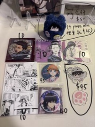 銀魂徽章、公仔、立牌、杯墊