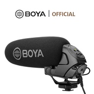 BOYA BY-BM3031 On-Camera Shotgun Condenser Microphone Black &amp; Red Stand for Camcorder Camera DSLR Audio Video