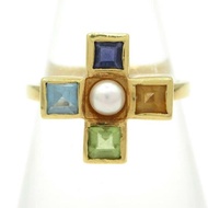 ete Agate agete Ring Multi K18YG Direct from Japan Secondhand