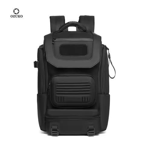 Ozuko Men's Backpack Outdoor Multi Functional Travel Bag Large Capacity Waterproof Separate Shoe Com