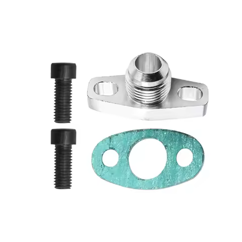 AN10 Turbo Oil Return Drain Flange Adapter Kit For Garrett GT28 GT30 GT35 T25 With M8X1.25Mm Bolts S