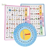 Dudu CVC Spinner Learning Toy CVC Word List Phonics Turntable Teaching Aid