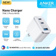 Anker Nano Charger 70W 3 Ports Wall Charger for iPhone 17/16/15/14/13 Series iPad