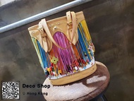 Vintage LV Multicolor Fringe Bucket Bag 限量 中古L 村上隆 白三彩 流蘇 水桶包