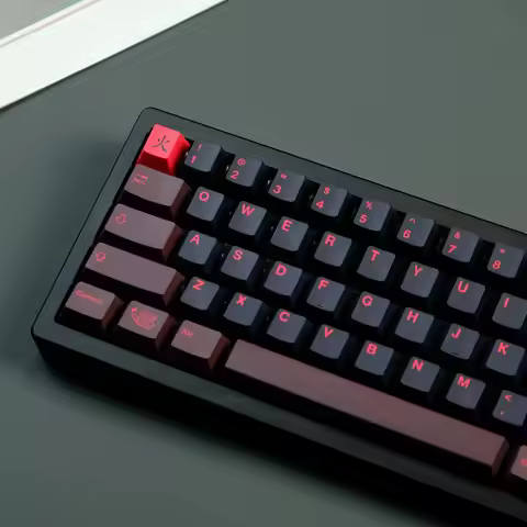 KYOMOT GMK Red Dragon Keycaps Cherry Profile PBT Dye Sub Red Keycap For MX Switch Keychron K6 RK 68