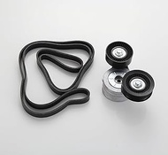 binopoly 90K-39120 (2PCS 39120， K060863) Serpentine Belt Drive Component Kit Fit for Jeep Liberty 20