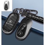 Suitable for Mercedes-Benz Key Cover 23 c260lc200l New s400 McBach EQE Car Key Bag Chain GLC Shell