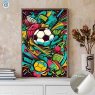 2D Flat, 2D Flat, 2D Flat 2D/FLAT Rigid Tube Packaging: a Single Vibrant Graffiti-Style Football Can