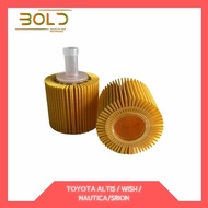 Bold Toyota Wish Engine Oil FIlter Altis / WIsh/ Harrier XU60/ Nautica / Scrion By Filton Minyak Hitam Filter
