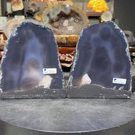 ready stock in malaysia🇲🇾couple agate stone 💯natural from Brazil 🇧🇷🔮天然玛瑙对洞 玛瑙眼 方解石共生 边部绿幽灵
左高: 17.5c