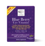 NEW NORDIC Blue Berry Eye Vitamin | Eye & Vision Support Supplement | Lutein & Bilberry | Swedish Ma